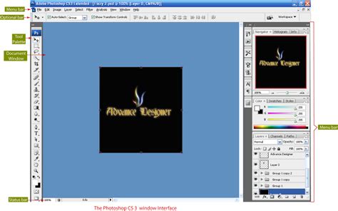 New Era Designs: Interface Of Photoshop CS3 Window