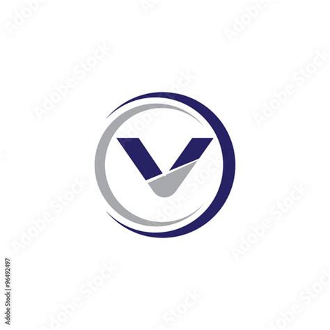 Single Initial Modern Logo Circle V Stock Image And Royalty Free