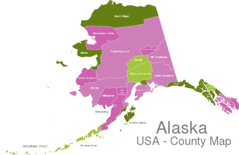 Alaska Countys Interactive Javascript Map Javascript Map Com