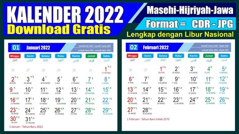 Download Kalender Masehi Dan Hijriyah 2022 Lengkap Dengan File Pdf