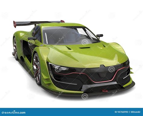 Jungle Green Fast Super Sports Car Stock Illustration Illustration Of