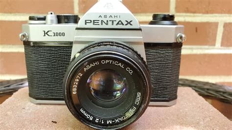 vintage pentax k1000 35mm film camera w 50mm f 2 0 lens etsy