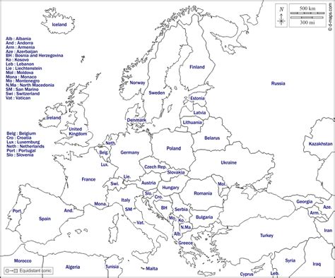 Europa Occidentale Mappa Gratuita Mappa Muta Gratuita Off