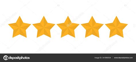 Star Rating Vector Isolated Golden Star Shape Quality Stock Vector By