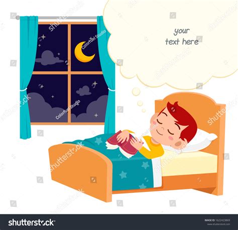Happy Cute Little Kid Boy Sleep Stock Vector Royalty Free 1622423869