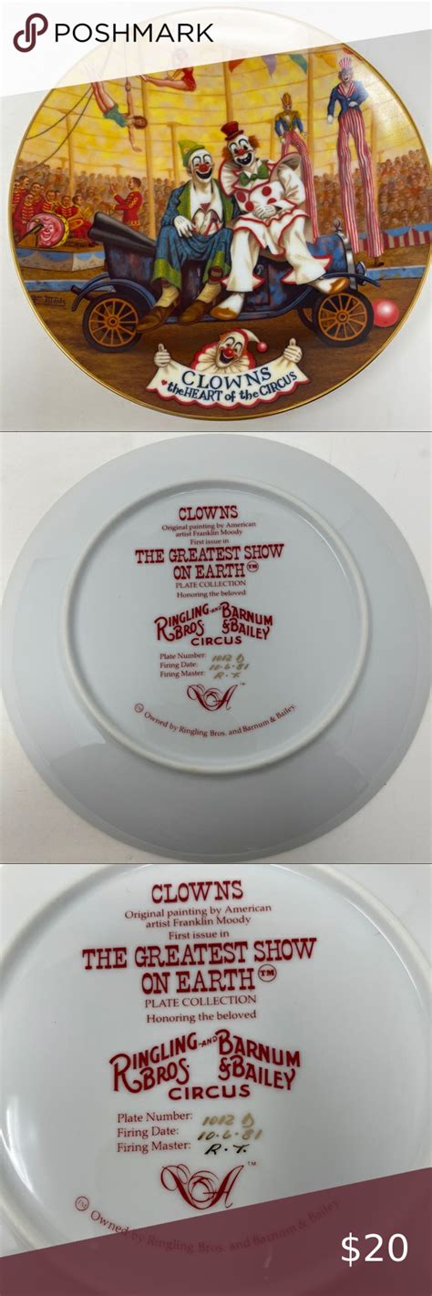 The Greatest Show On Earth Clowns Collectors Plate The Greatest Show On