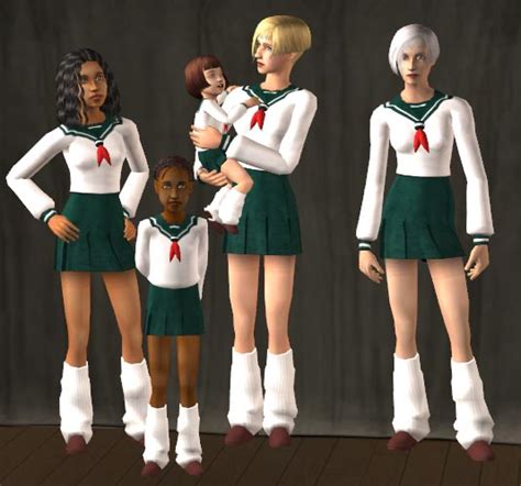 The Sims Resource Japanese School Uniform