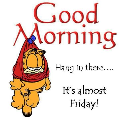 Good Morning Hang In Htereits Almost Friday More Cartoon Graphics
