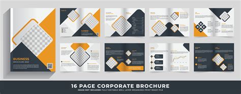 Modern Brochure Template Design With Minimal Shapes Multi Pages