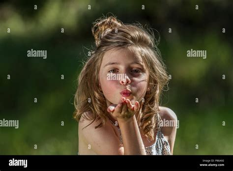 Pretty Kid Posing Outdoors In Hi Res Stock Photography And Images Alamy