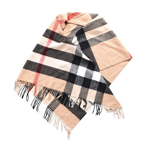 Choose from a selection of traditional tartans, patterns and solid colours. BURBERRY Cashmere Half Mega Check Bandana Scarf Camel 555766