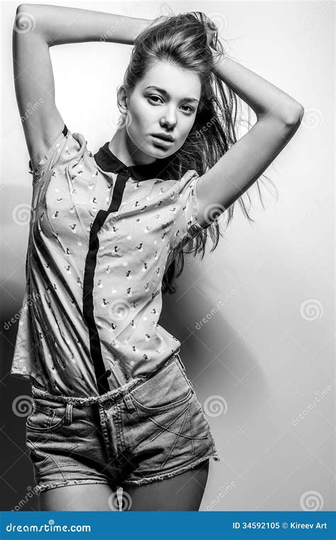 Young Sensual Model Girl Pose In Studio Stock Image Image Of Model