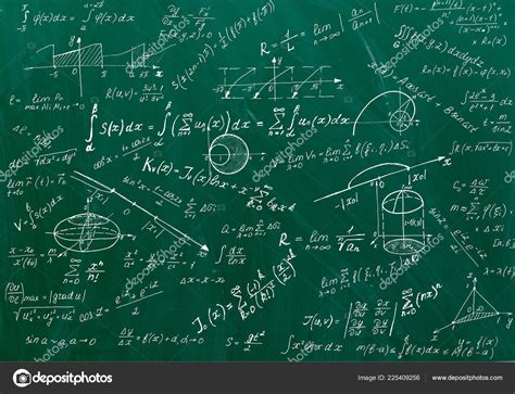Maths Formulas Written White Chalk Blackboard Stock Photo By ©sinenkiy