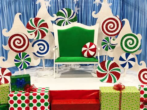 Christmas Photo Backdrop For Pictures With Santa At School🎄candy