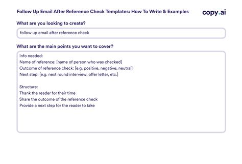 Follow Up Email After Reference Check Templates How To Write Examples