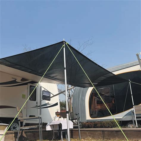 Buy Dulepax Rv Awning Sun Shade Poles Set Of Two Adjustable Aluminum