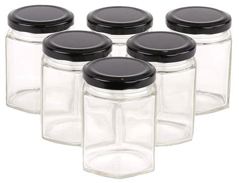360 Pcs Honey Jars 180ml 250gm Hexagonal Jars Lack Lid