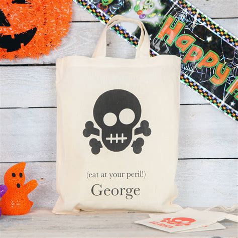 Personalised Halloween Trick Or Treat Bag Two Designs By Red Berry