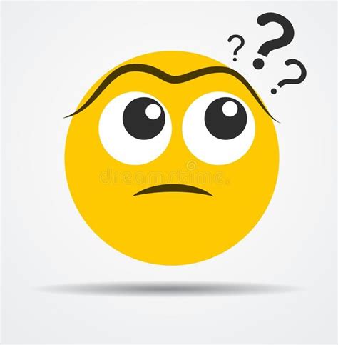 Isolated Questioning Emoticon In A Flat Design Isolated Emoticon With