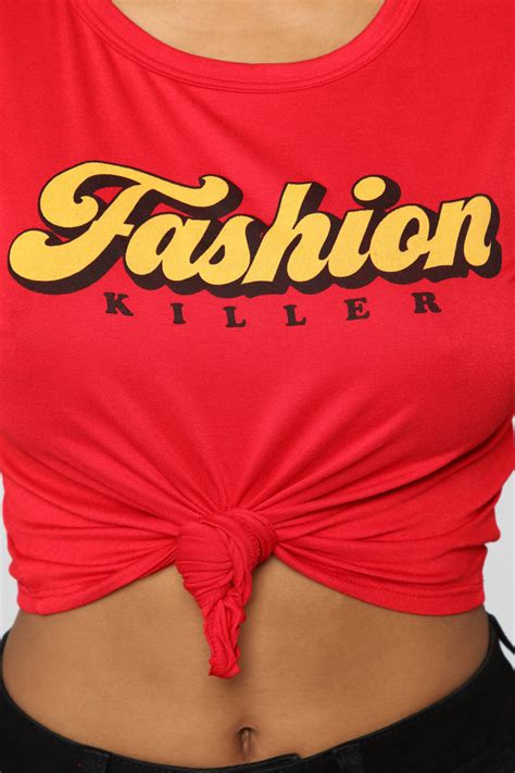 Killing Fashion Cropped Top Red Fashion Nova Graphic Tees Fashion Nova