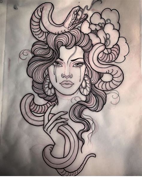 Pin By Jessie Freitas On • T A T T O O S • Medusa Tattoo Design