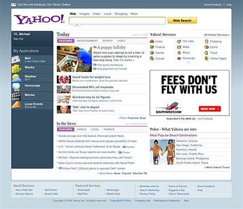 New Yahoo Home Page Includes Updated User Interface Search Engine Watch