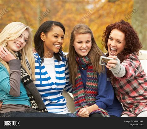 Group Four Teenage Image And Photo Free Trial Bigstock