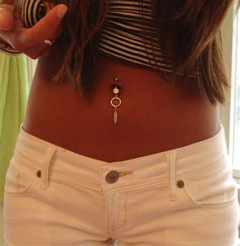 Cute Cropped Shirts Summer Belly Peircing Tumblr Bellybutton Piercings Hip Piercings