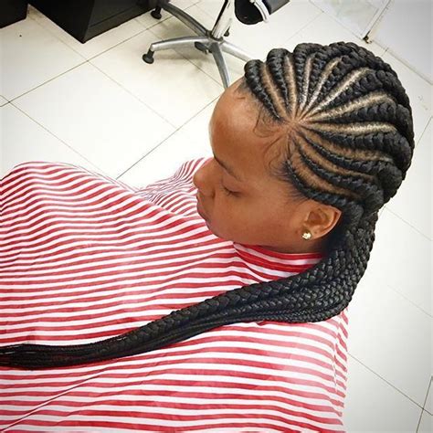 Ghana braids in a bun. latest ghana weaving hair style 2016 … | Natural Hair ...