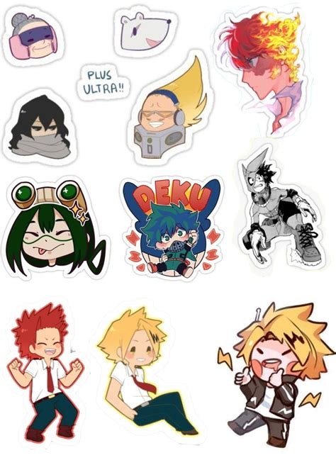 My Hero Academia Sticker Sheet Cute Stickers Anime Stickers Anime Printables