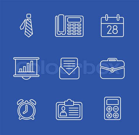 Vector Illustration Of Business Icons Stock Vector Colourbox