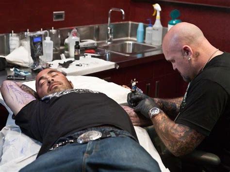 Join millions of people looking to find tattoo inspiration, discover artists and studios, and easily book tattoo appointments. Aaron Lewis of Staind Gets Tattooed at Hart & Huntington ...