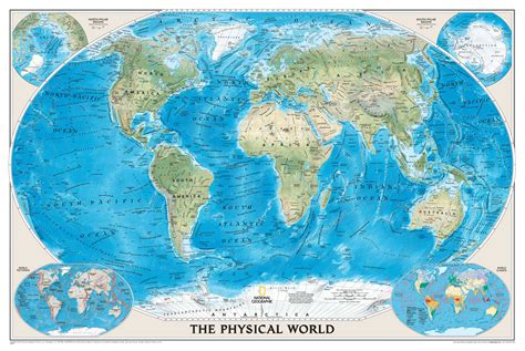 World Physical Map By National Geographic Shop Mapworld
