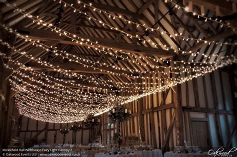 Our fairy light canopy in action. Micklefield Hall Widthways Fairy Light Canopy