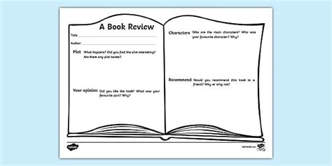 Book Review Template Ks1 Resource Teacher Made Twinkl