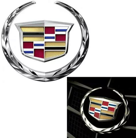Cadillac Front Grille 6 Emblem Hood Badge Logo Chrome Color Symbol New