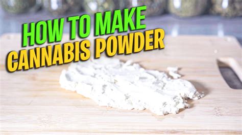 How To Make Cannabis Powder Water Soluble Cannabis Powder Youtube