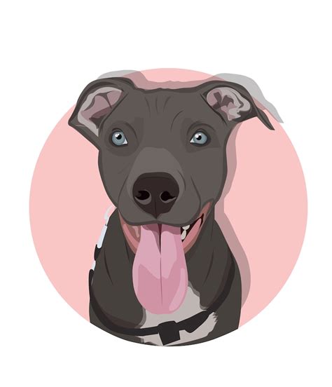 Custom Dog Avatar Portrait From Photo Personalized Pet Etsy