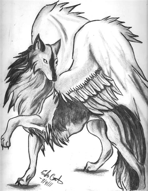 My Guardian Winged Wolf By Noctisfayne On Deviantart