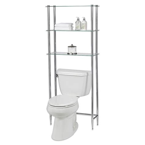 Each of the three shelves are capable of holding up to 20 pounds, so they can easily handle fits over my toliet perfectly. Creative Bath L'etagere 3-Shelf Glass Over The Toilet ...