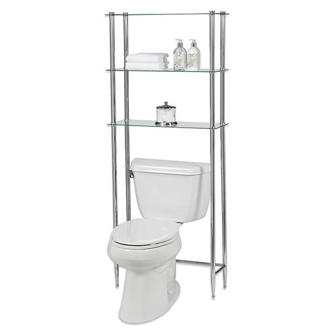 Each of the three shelves are capable of holding up to 20 pounds, so they can easily handle fits over my toliet perfectly. Creative Bath L'etagere 3-Shelf Glass Over The Toilet ...