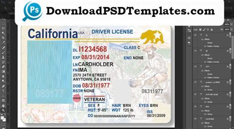 California Drivers License Template New Download Ca Psd In 2020 Ca