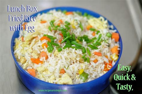 Lunch Box Fried Rice Vegetable And Egg Fried Rice