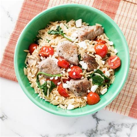 We have some magnificent recipe concepts for you to attempt. Recipe: Pork Fillet with Orzo and Spinach | Pork fillet ...