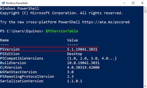 How To Check The Powershell Version In Windows 10