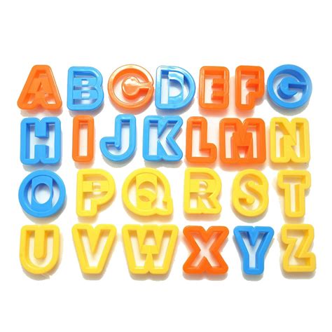 26 Letter Alphabet Plastic Cookie Cutter Set Horoeka House Ltd