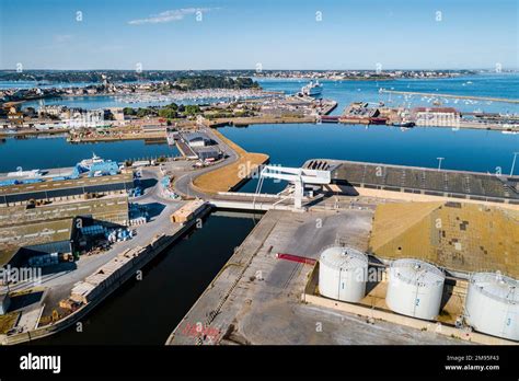 Saint Malo Brittany North Western France Aerial View Of The Raw