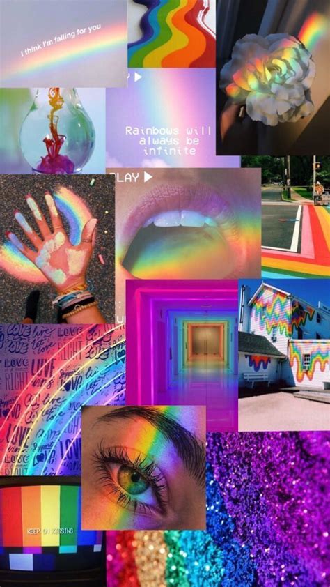 Rainbow Moodboard Rainbow Moodboard Aesthetic Collage F