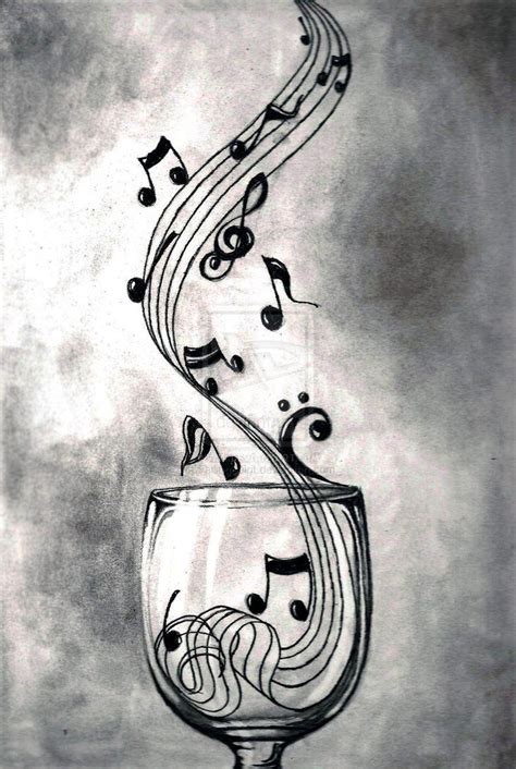 Music In A Glass By Emberling On Deviantart Music Drawings Musical