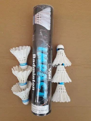Feather White Impact Badminton Shuttlecock Natural Feathered Packaging Size 10 Pieces At Rs